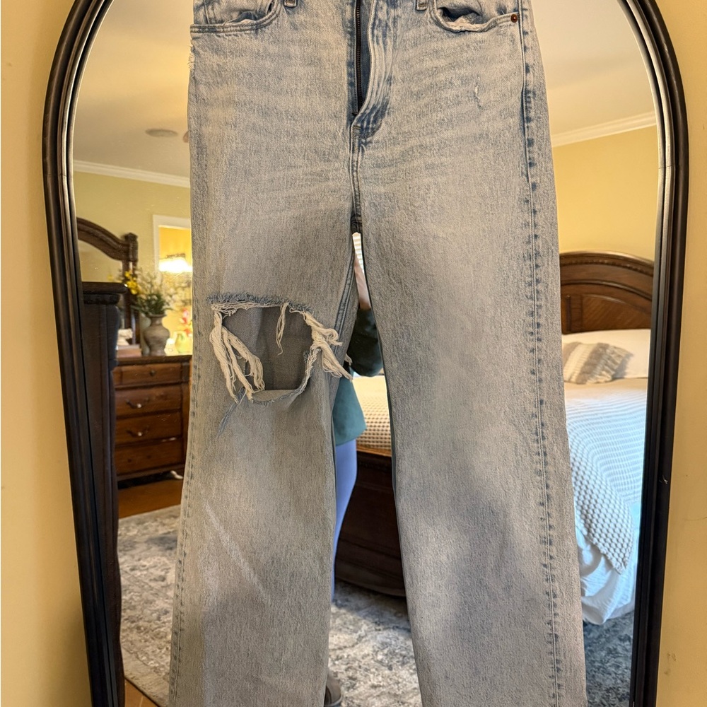 Abercrombie & Fitch Light Blue Straight Leg Jeans